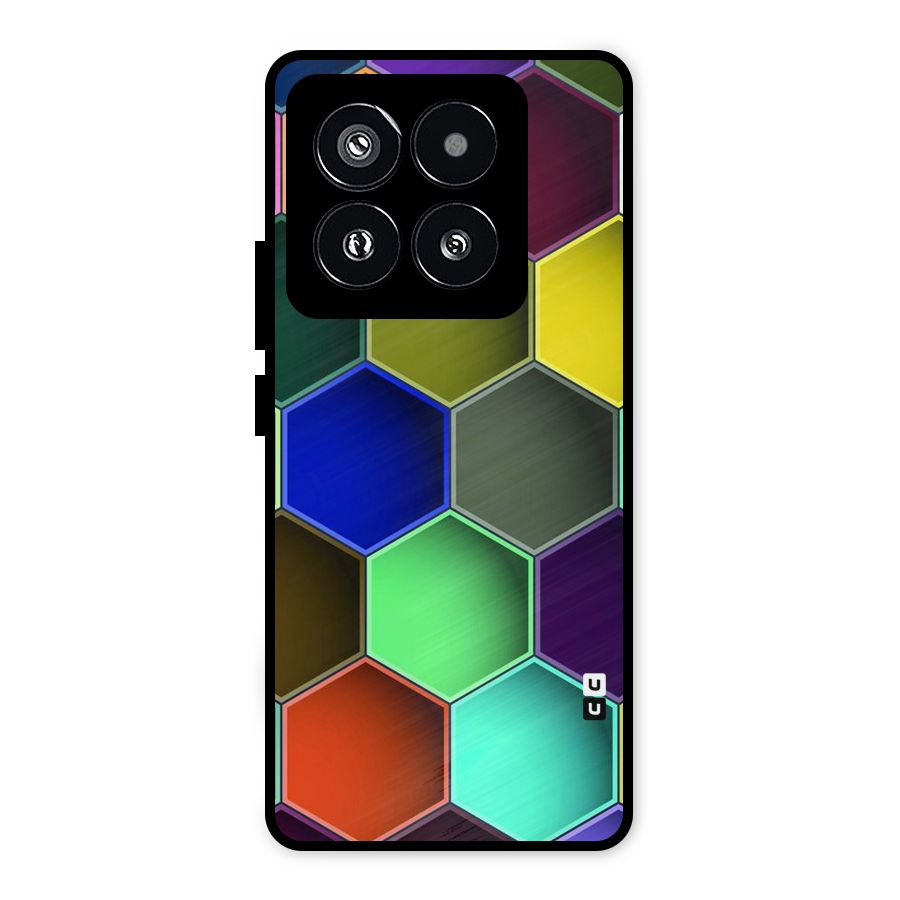 Hexagonal Palette Metal Back Case for Xiaomi 14 Pro