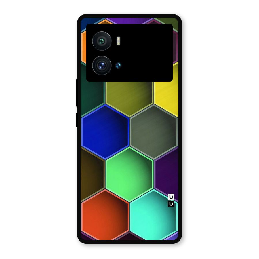 Hexagonal Palette Metal Back Case for iQOO 9 Pro