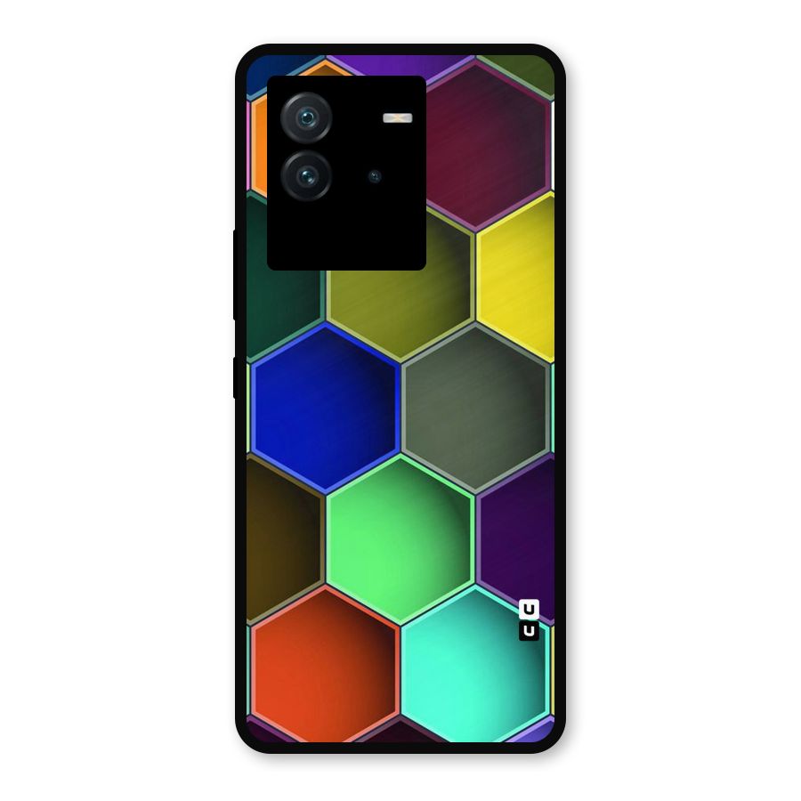 Hexagonal Palette Metal Back Case for iQOO Neo 6 5G