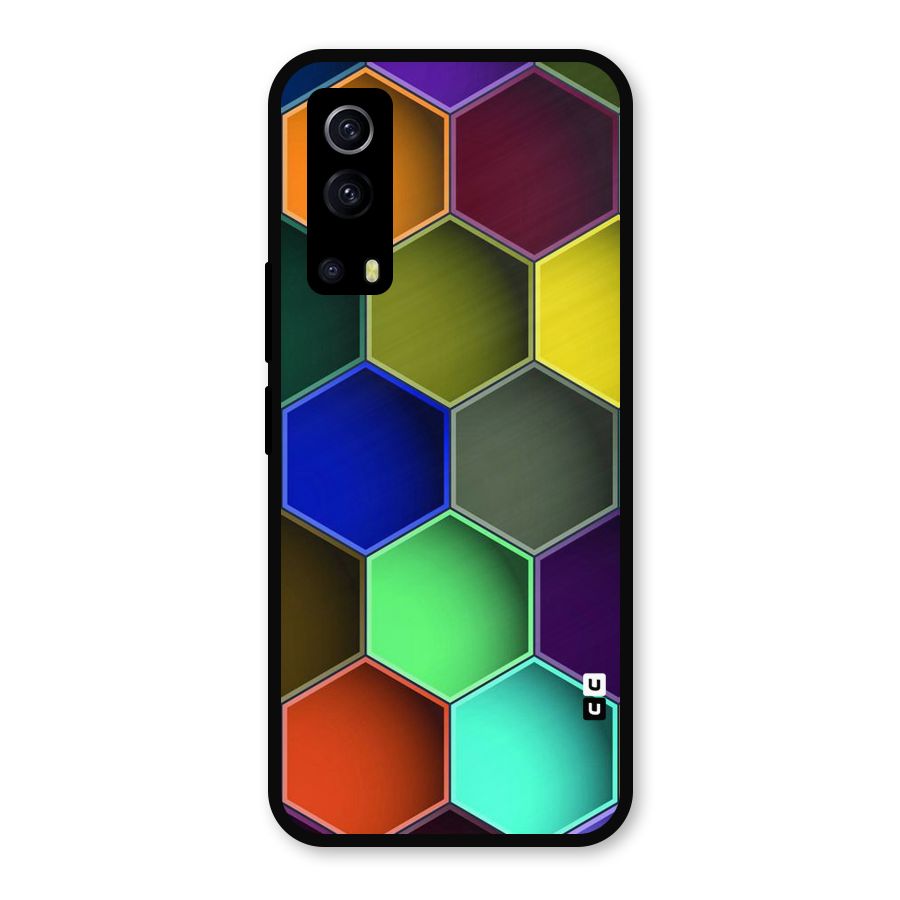 Hexagonal Palette Metal Back Case for iQOO Z3