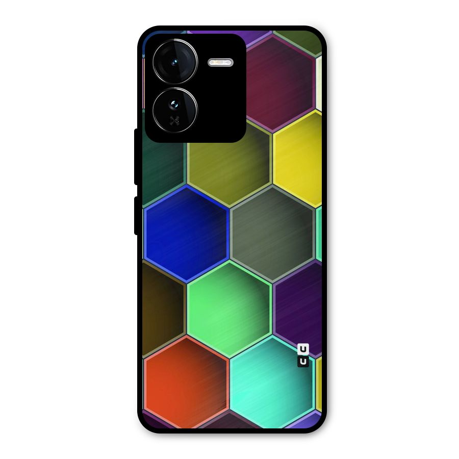 Hexagonal Palette Metal Back Case for iQOO Z9