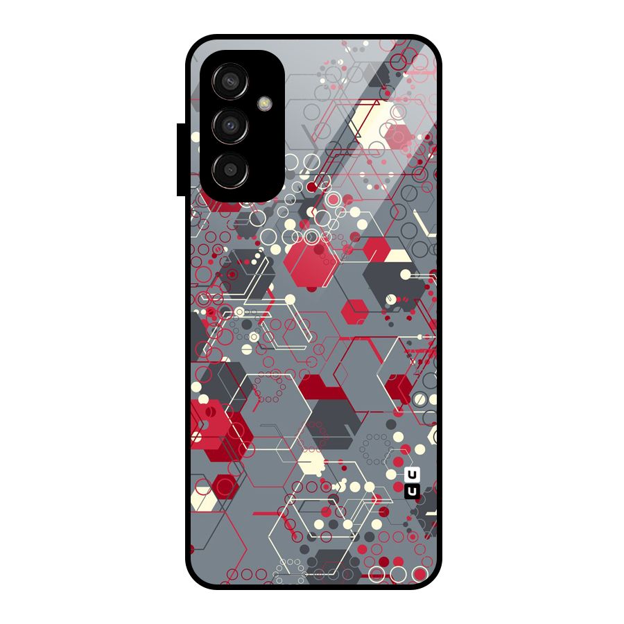 Hexagons Pattern Glass Back Case for Galaxy F13