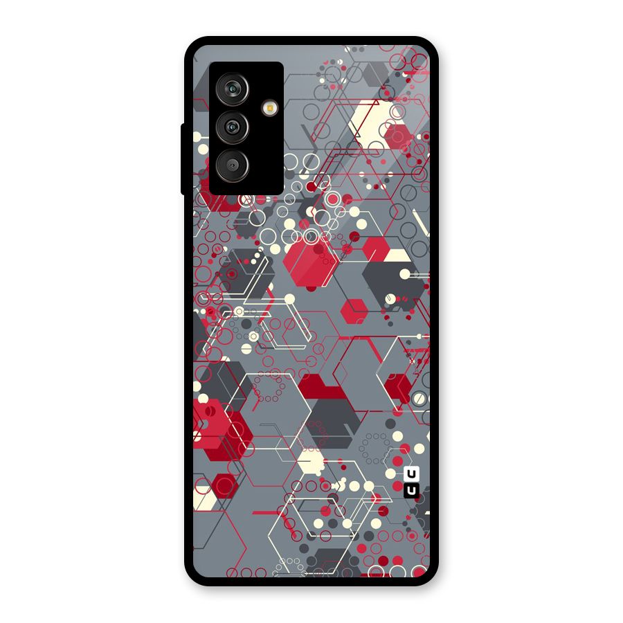 Hexagons Pattern Glass Back Case for Galaxy M13