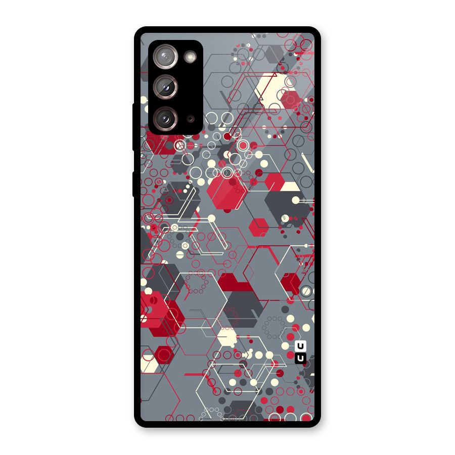 Hexagons Pattern Glass Back Case for Galaxy Note 20