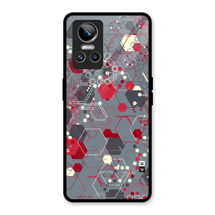 Hexagons Pattern Glass Back Case for Realme GT Neo 3