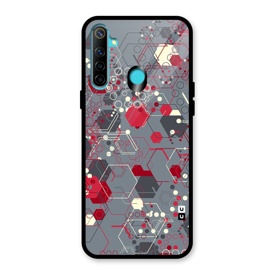 Hexagons Pattern Glass Back Case for Realme Narzo 10