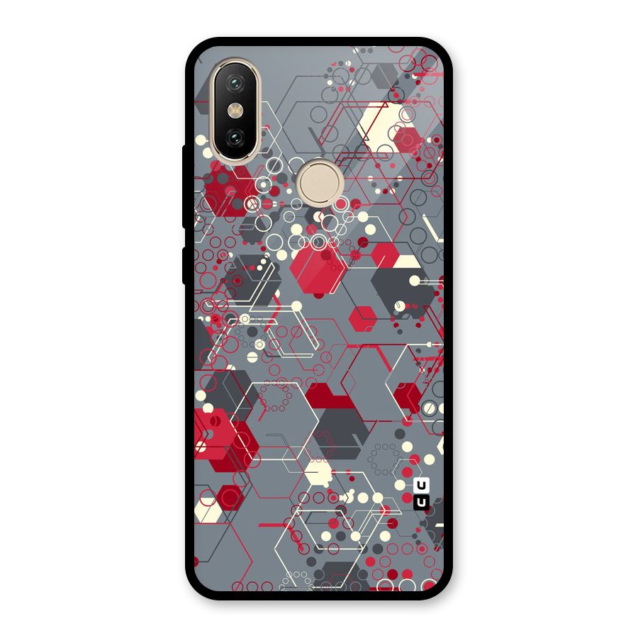 Hexagons Pattern Glass Back Case for Redmi A2