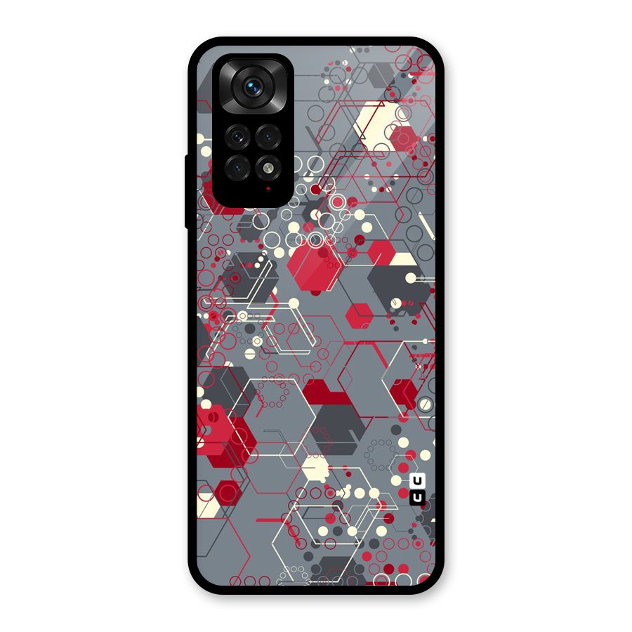 Hexagons Pattern Glass Back Case for Redmi Note 11S