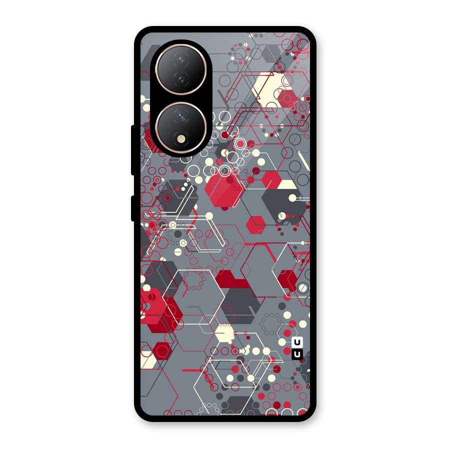 Hexagons Pattern Glass Back Case for Vivo Y100A
