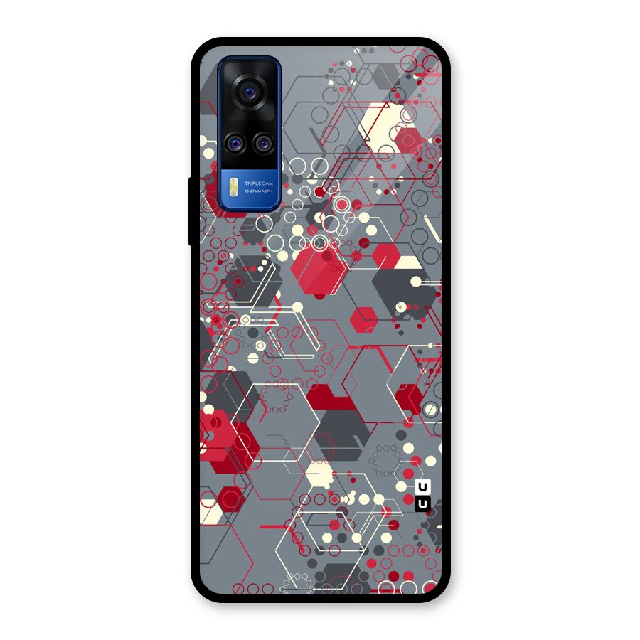Hexagons Pattern Glass Back Case for Vivo Y31