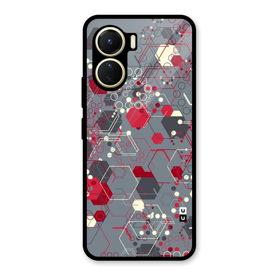 Hexagons Pattern Glass Back Case for Vivo Y56