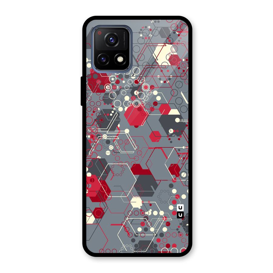 Hexagons Pattern Glass Back Case for Vivo Y72 5G
