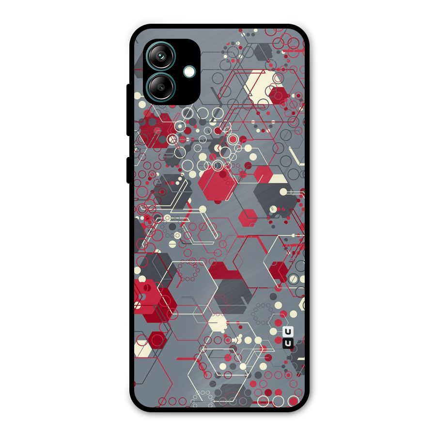 Hexagons Pattern Metal Back Case for Galaxy A04