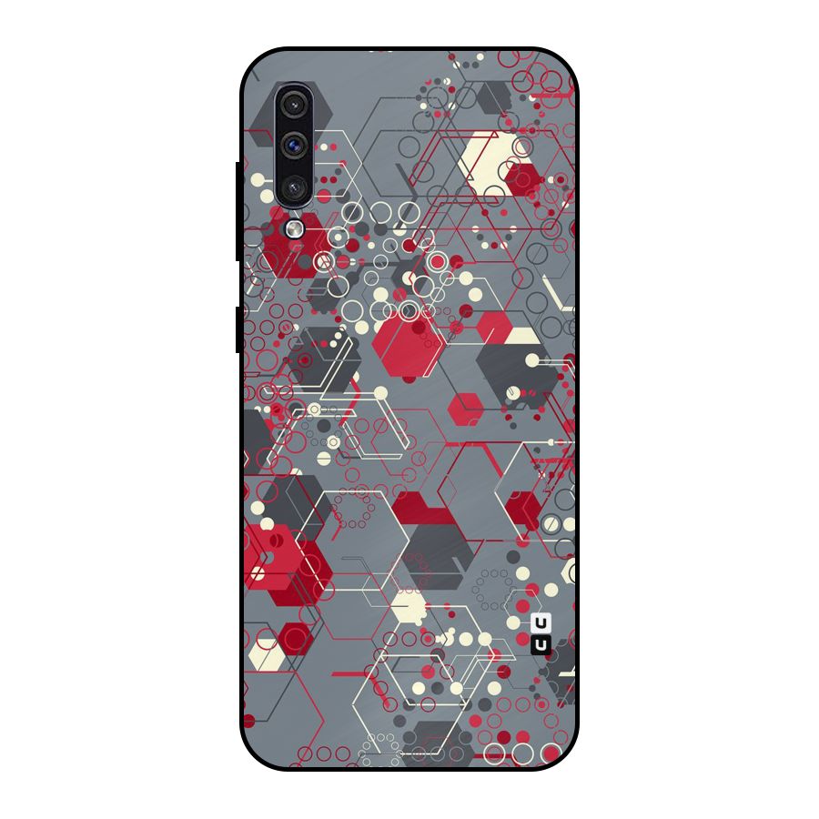 Hexagons Pattern Metal Back Case for Galaxy A30s