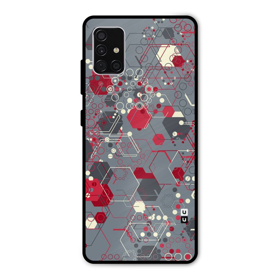 Hexagons Pattern Metal Back Case for Galaxy A51