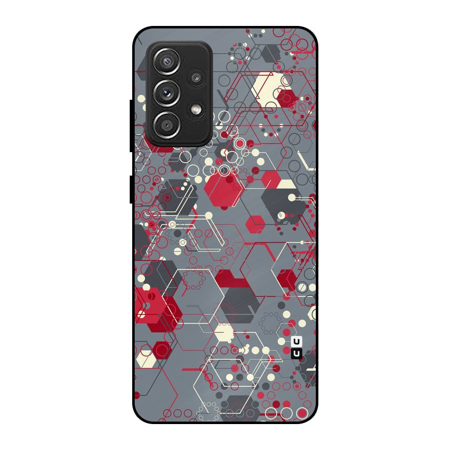 Hexagons Pattern Metal Back Case for Galaxy A52s 5G