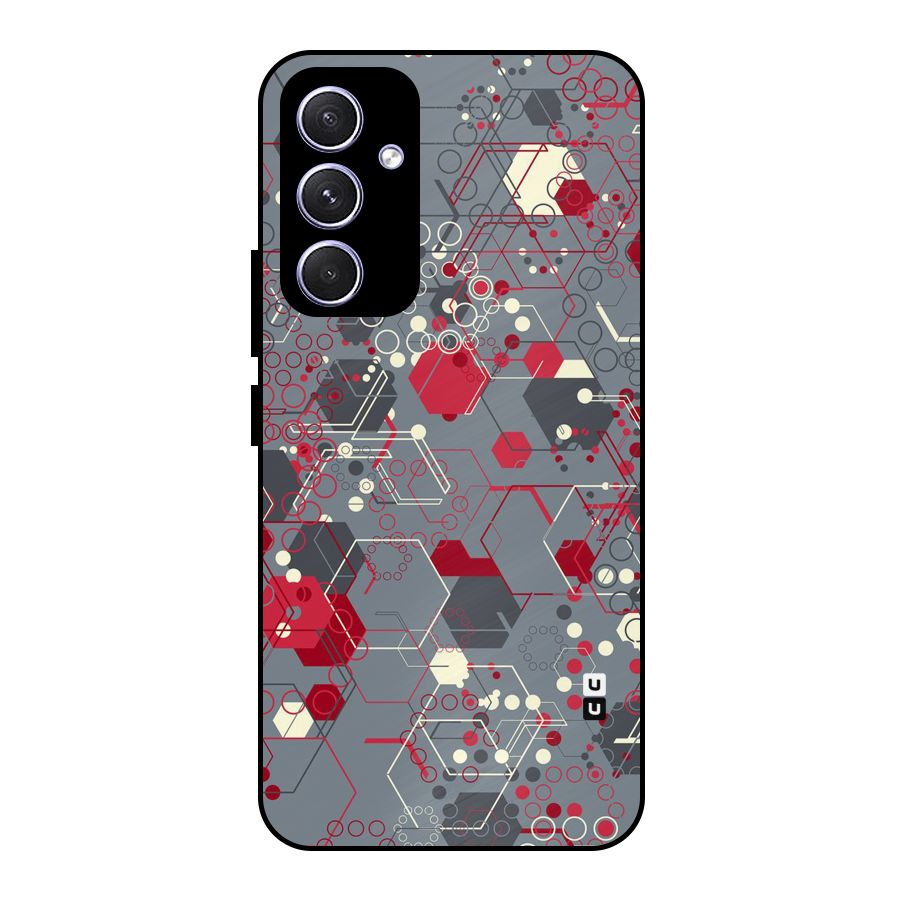 Hexagons Pattern Metal Back Case for Galaxy A54