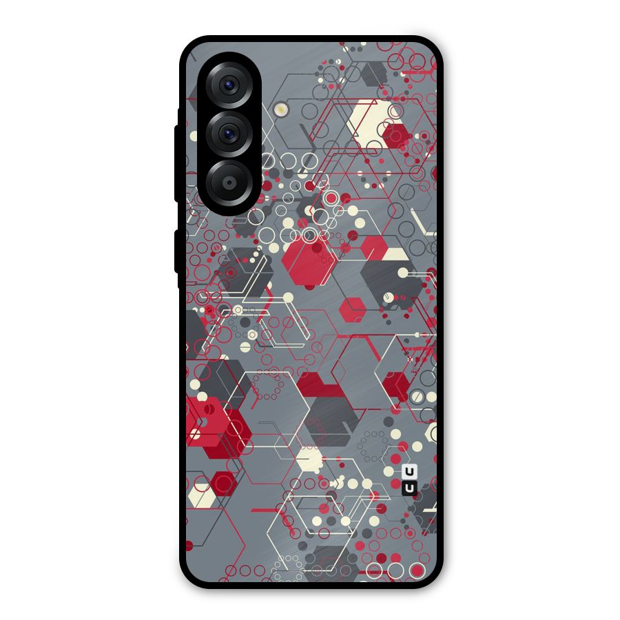 Hexagons Pattern Metal Back Case for Galaxy A56