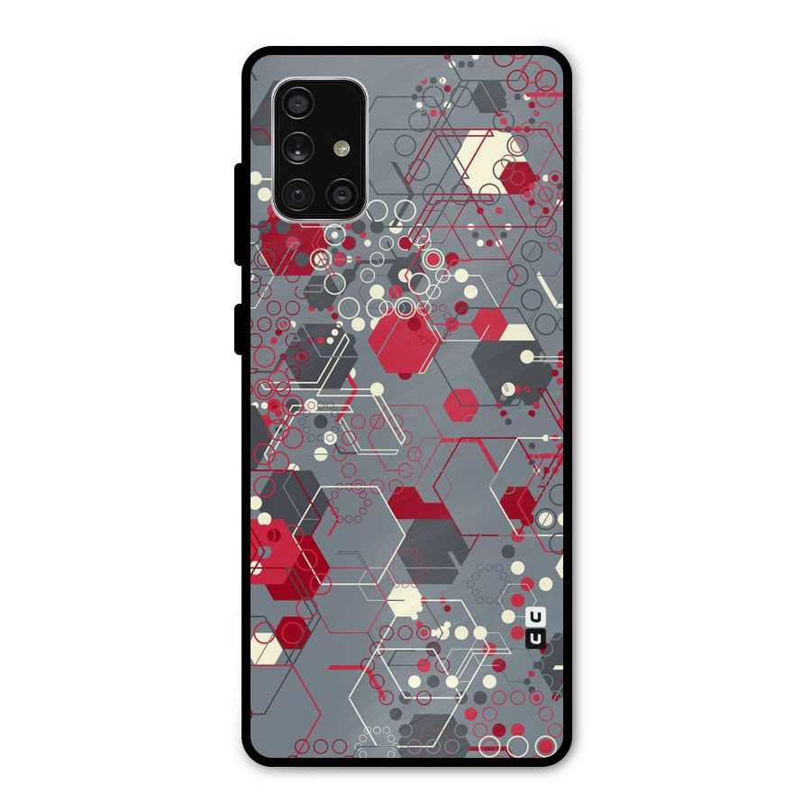Hexagons Pattern Metal Back Case for Galaxy A71