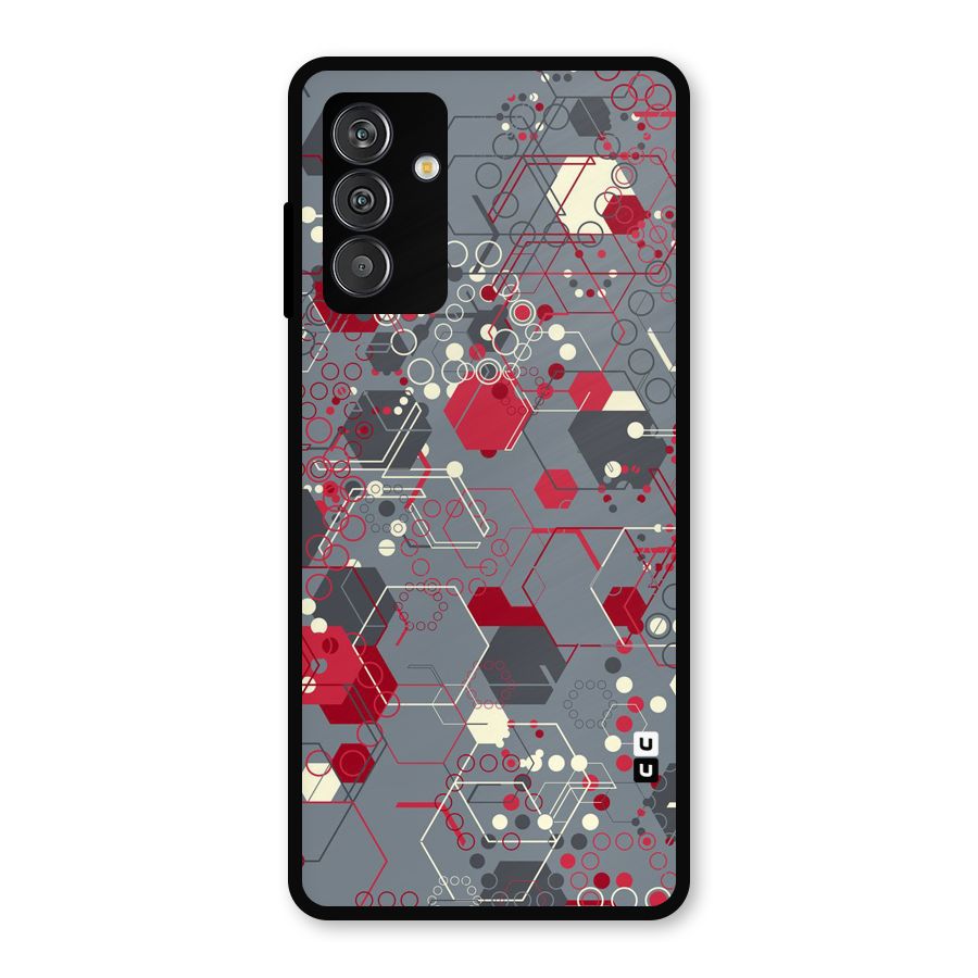 Hexagons Pattern Metal Back Case for Galaxy F13
