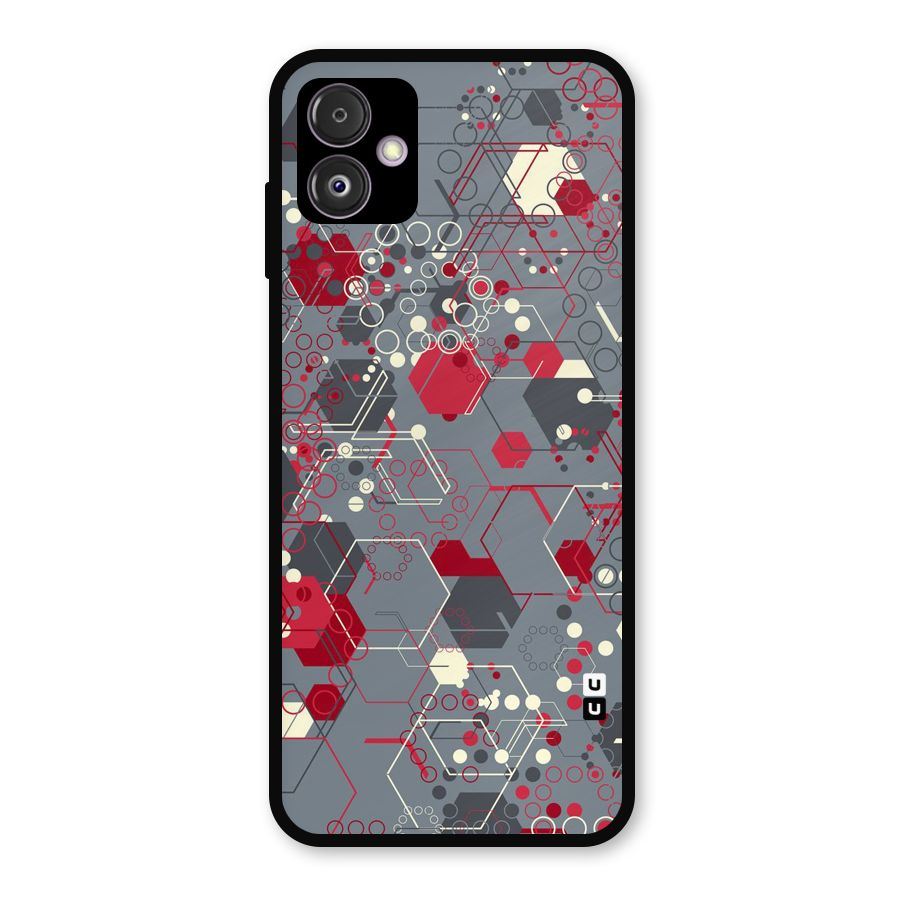 Hexagons Pattern Metal Back Case for Galaxy F14