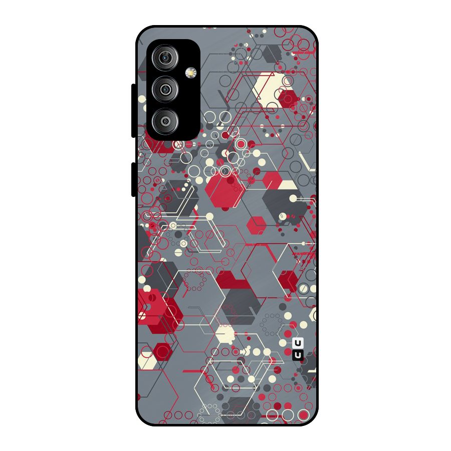 Hexagons Pattern Metal Back Case for Galaxy F23