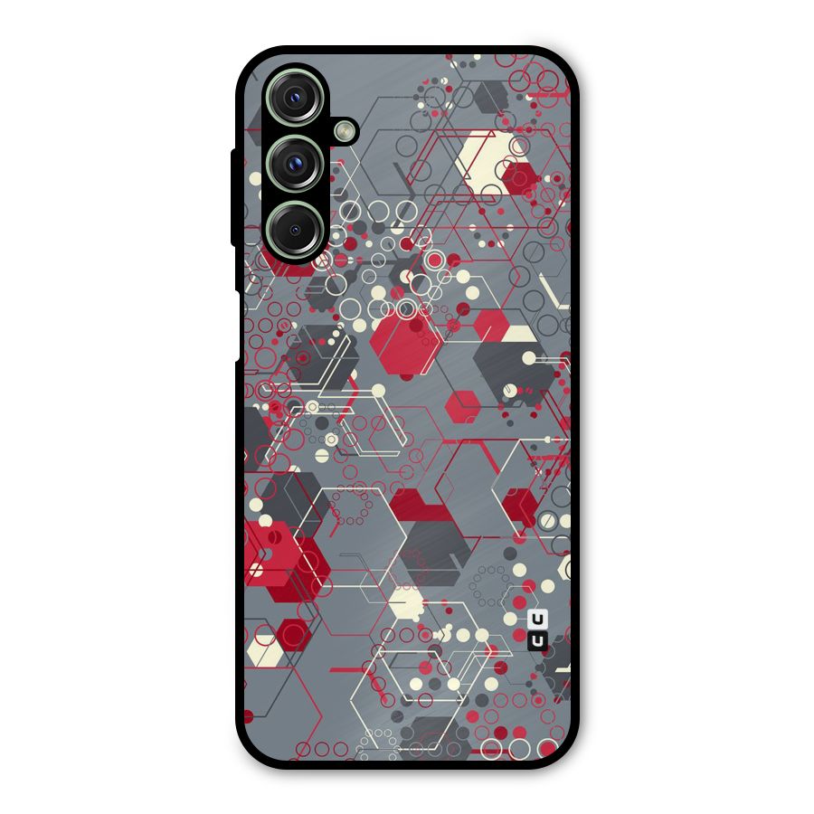 Hexagons Pattern Metal Back Case for Galaxy F34