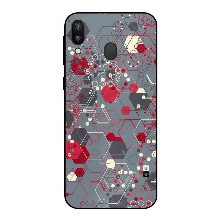 Hexagons Pattern Metal Back Case for Galaxy M20