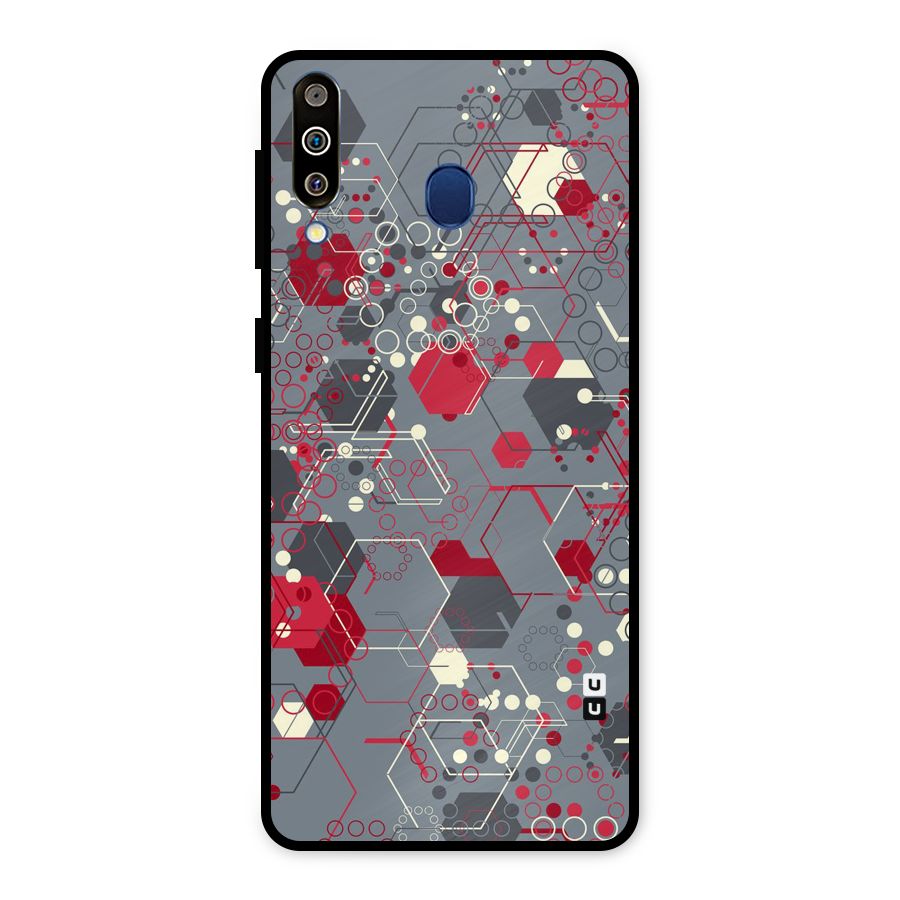 Hexagons Pattern Metal Back Case for Galaxy M30