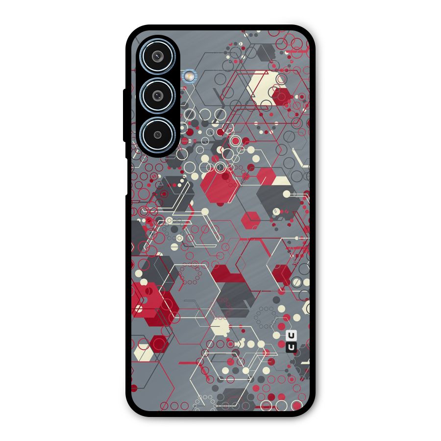 Hexagons Pattern Metal Back Case for Galaxy M35