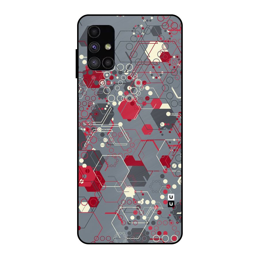 Hexagons Pattern Metal Back Case for Galaxy M51