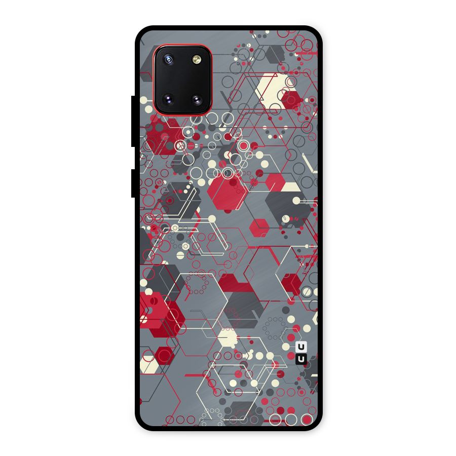 Hexagons Pattern Metal Back Case for Galaxy Note 10 Lite