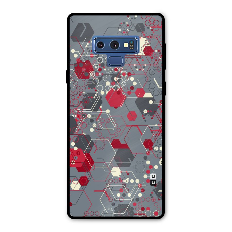 Hexagons Pattern Metal Back Case for Galaxy Note 9