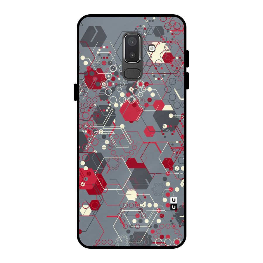 Hexagons Pattern Metal Back Case for Galaxy On8 (2018)