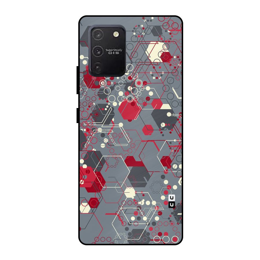 Hexagons Pattern Metal Back Case for Galaxy S10 Lite