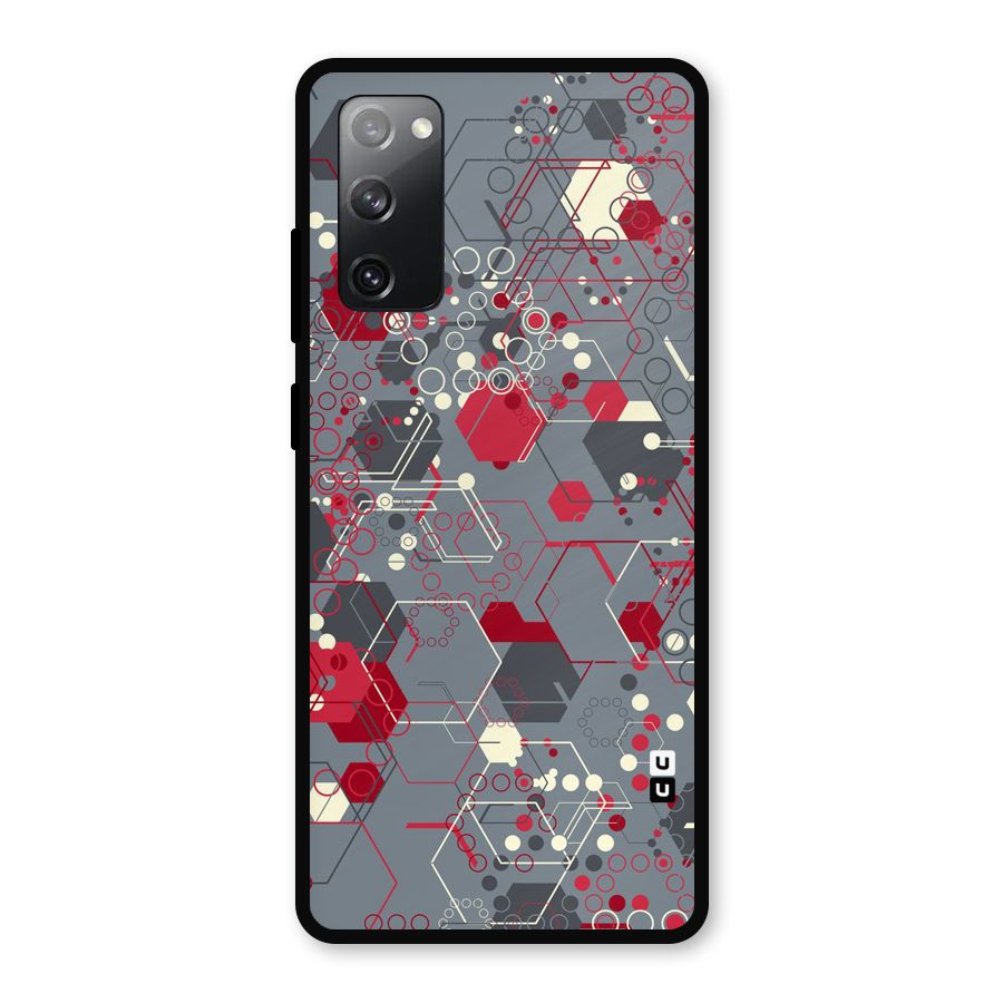Hexagons Pattern Metal Back Case for Galaxy S20 FE