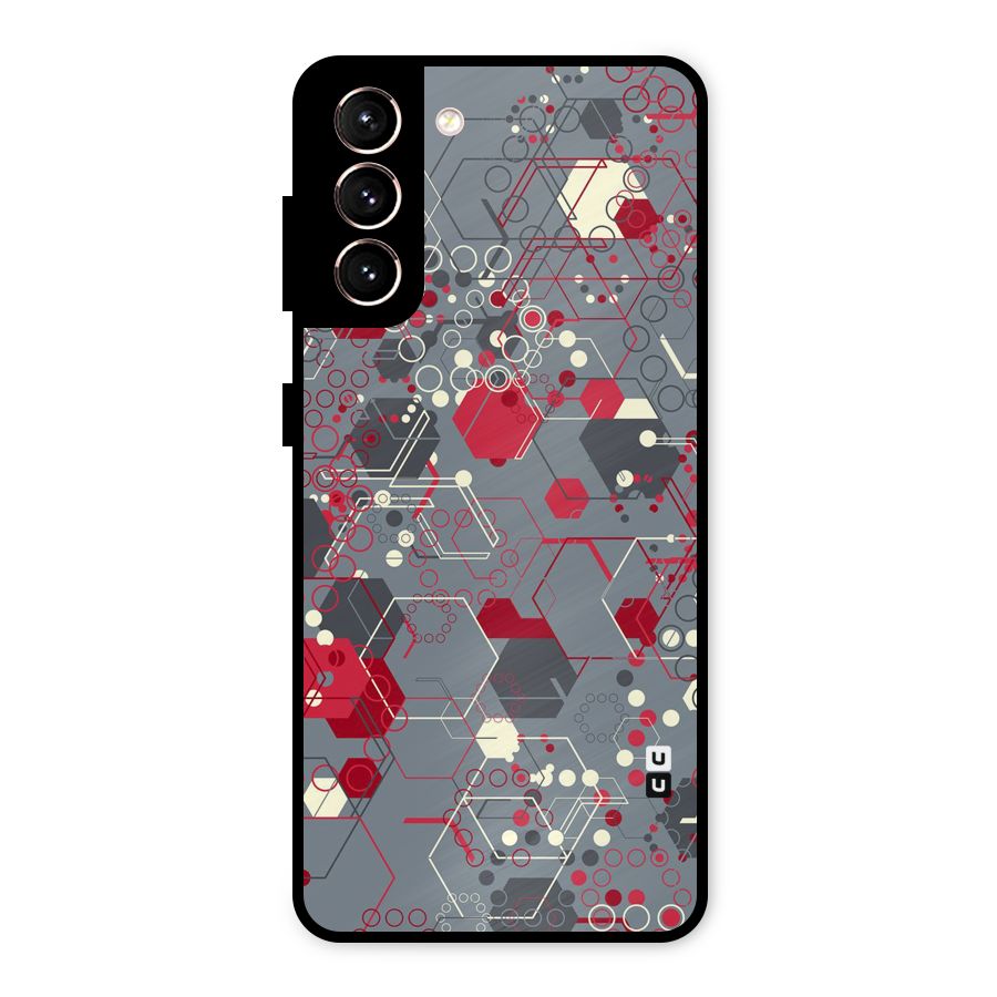 Hexagons Pattern Metal Back Case for Galaxy S21 5G