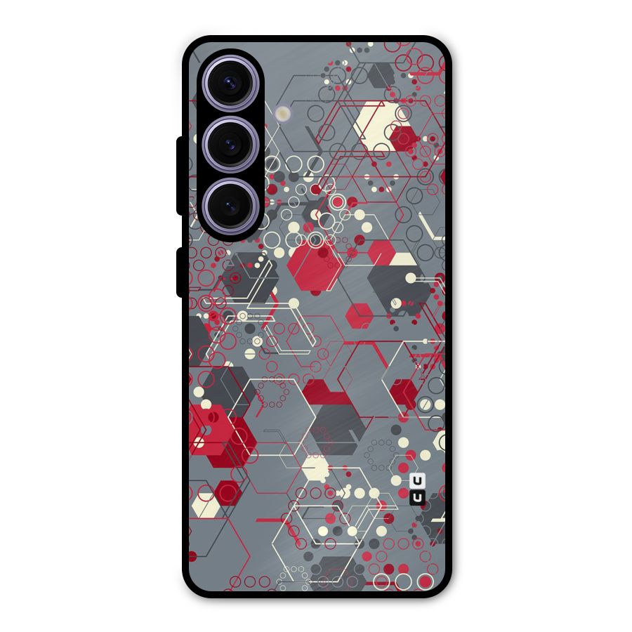 Hexagons Pattern Metal Back Case for Galaxy S24