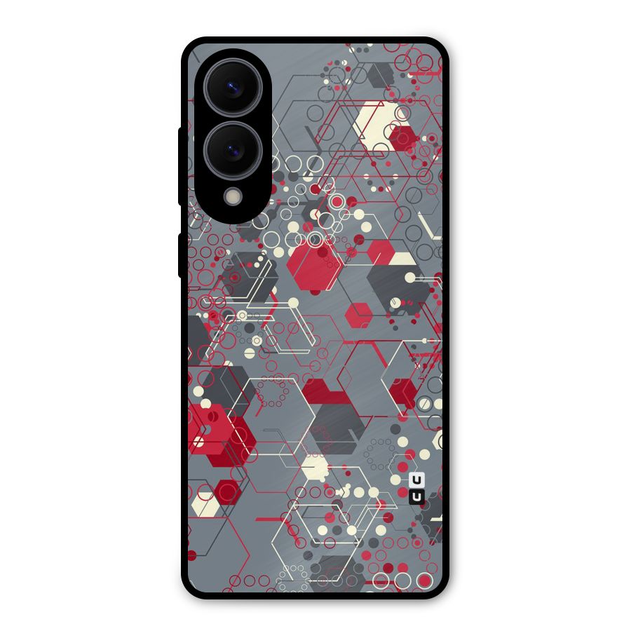Hexagons Pattern Metal Back Case for Galaxy S25 Edge