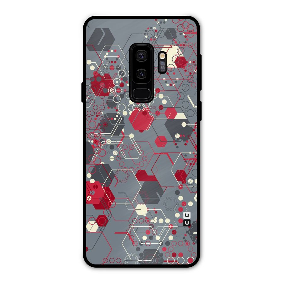 Hexagons Pattern Metal Back Case for Galaxy S9 Plus