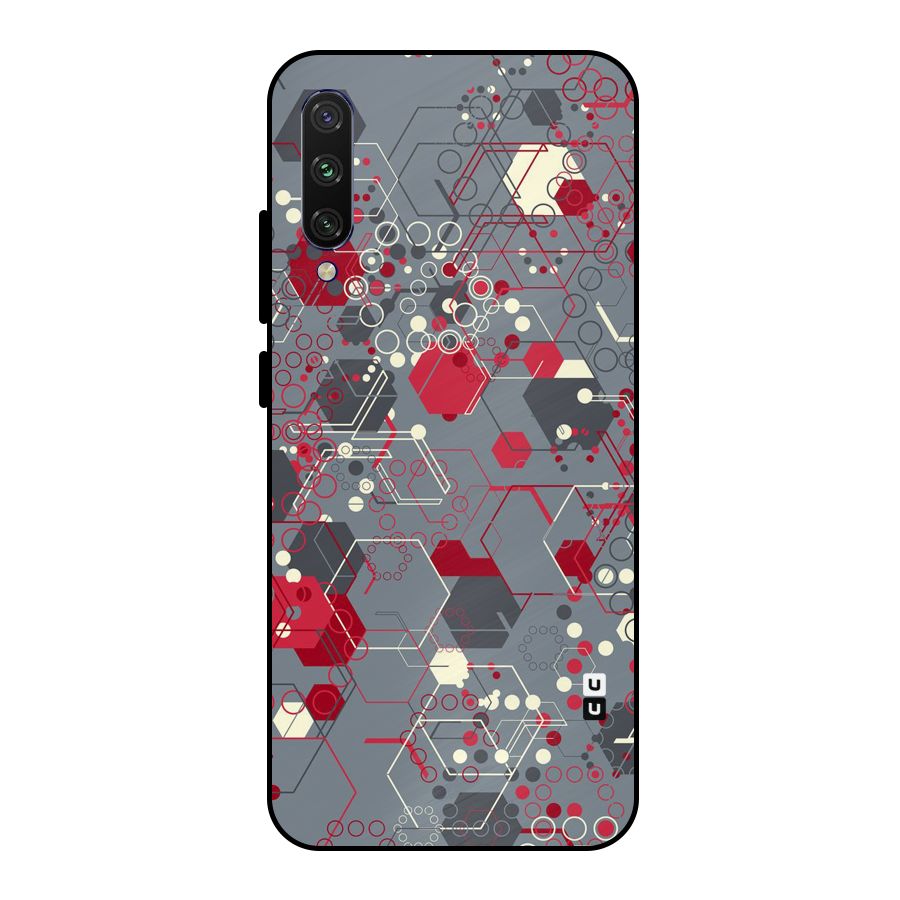 Hexagons Pattern Metal Back Case for Mi A3