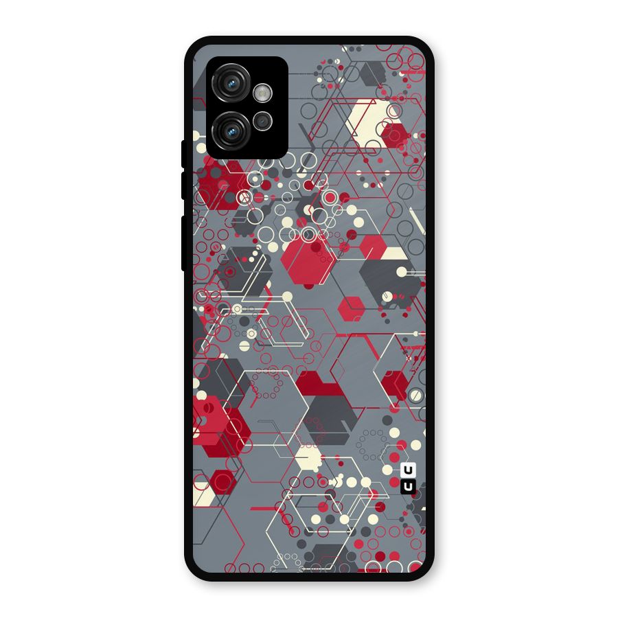 Hexagons Pattern Metal Back Case for Moto G32