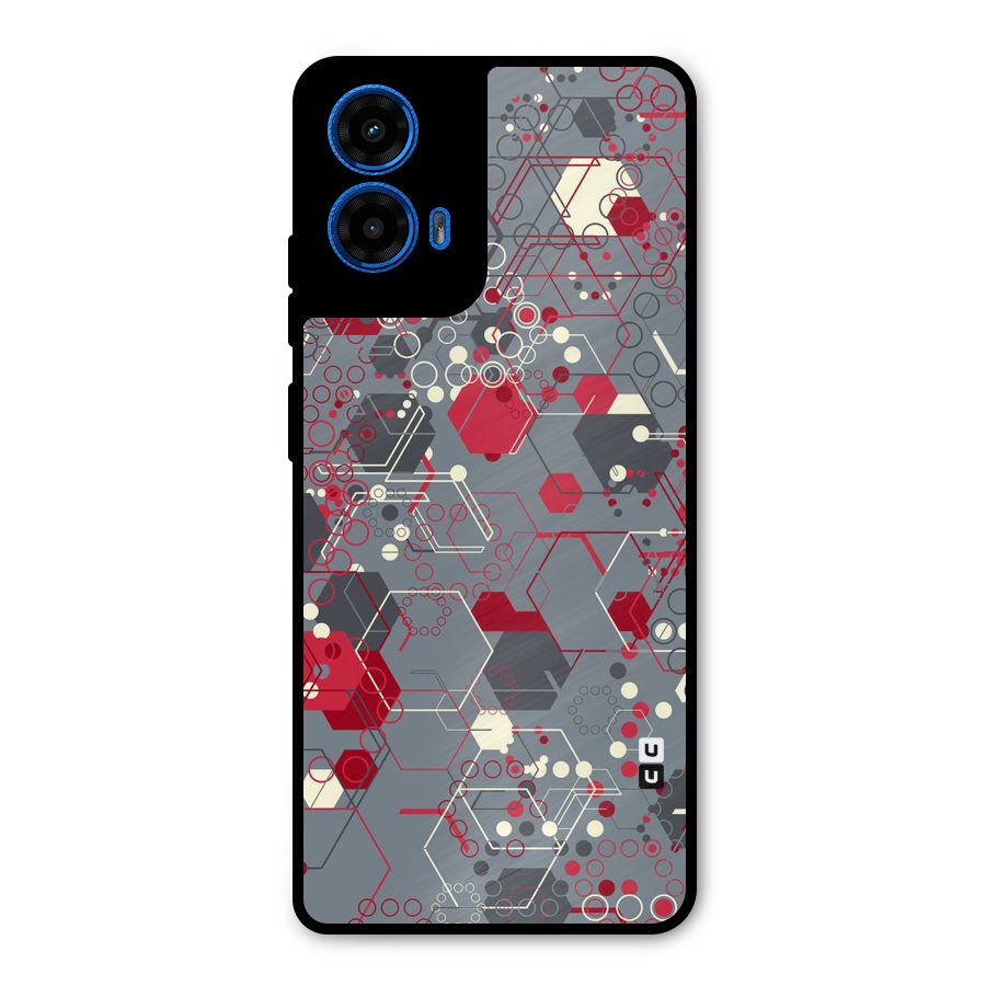 Hexagons Pattern Metal Back Case for Moto G45