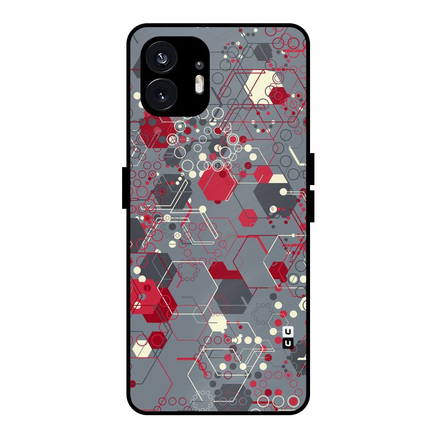 Hexagons Pattern Metal Back Case for Nothing Phone 2
