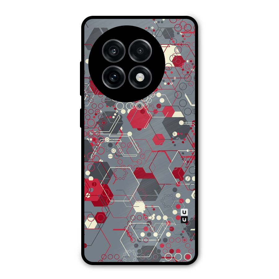 Hexagons Pattern Metal Back Case for OnePlus 13R