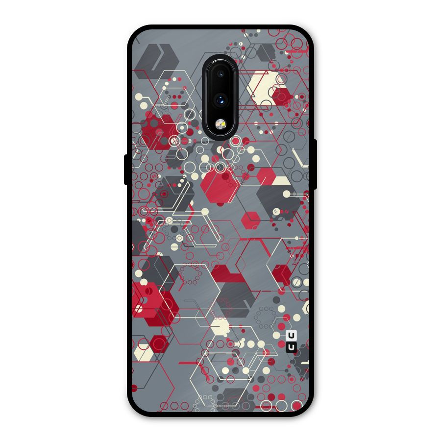 Hexagons Pattern Metal Back Case for OnePlus 7