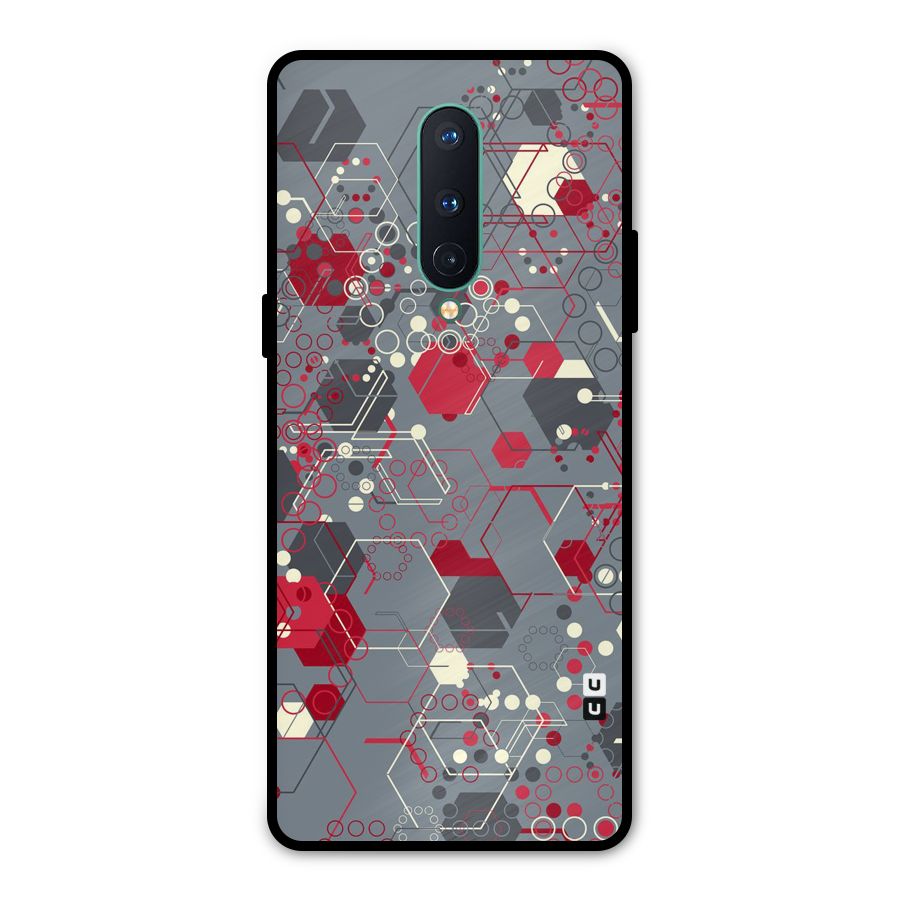 Hexagons Pattern Metal Back Case for OnePlus 8