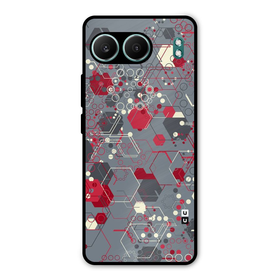 Hexagons Pattern Metal Back Case for OnePlus Nord 4