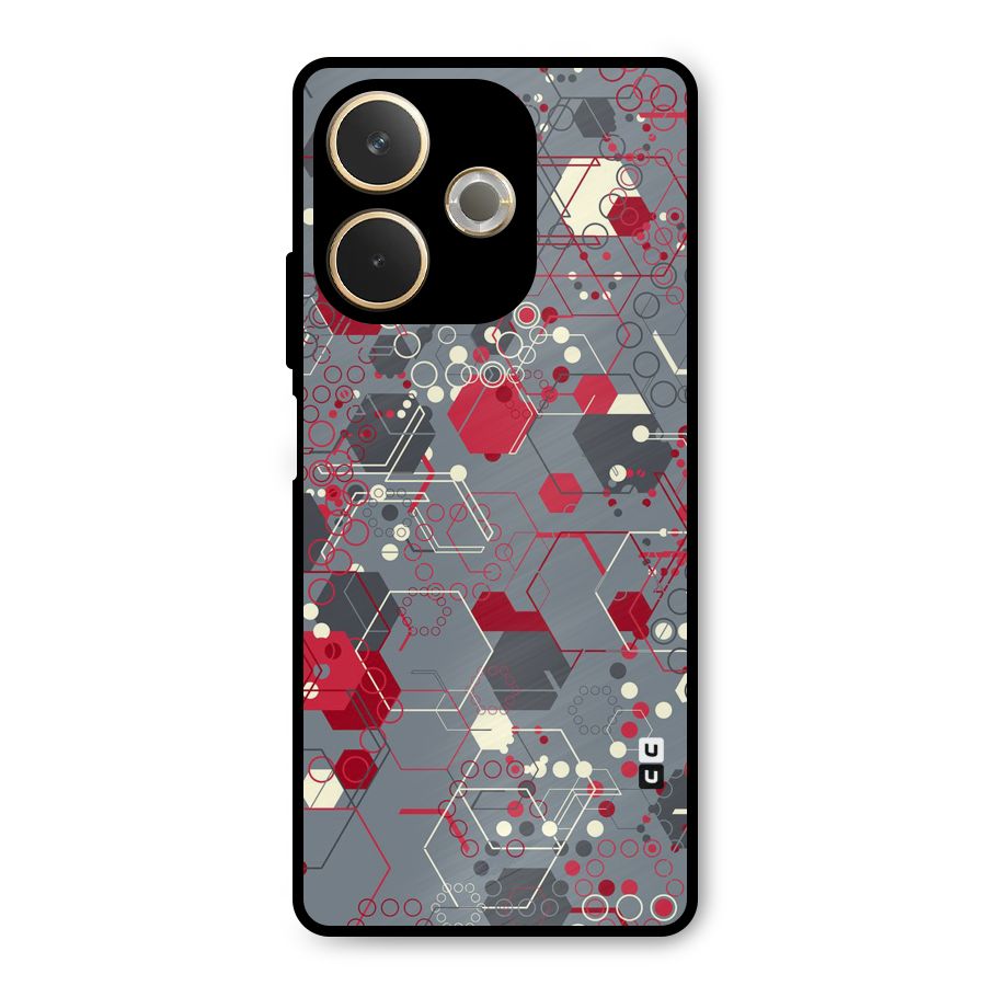 Hexagons Pattern Metal Back Case for Oppo A5 Pro
