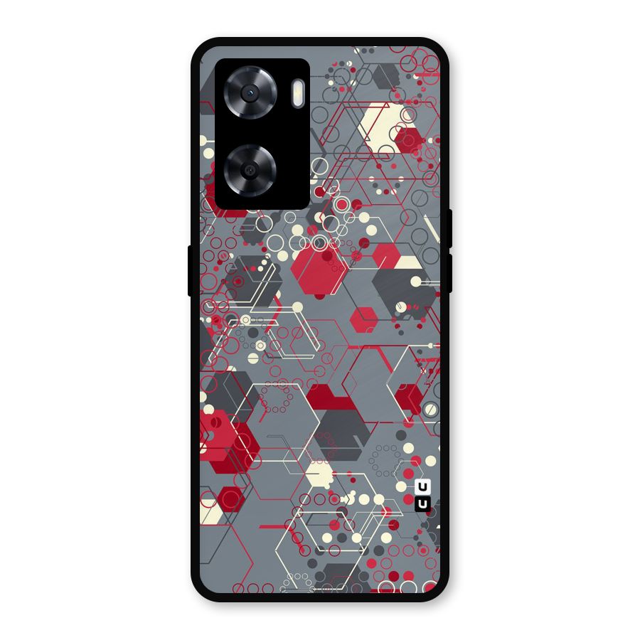 Hexagons Pattern Metal Back Case for Oppo A77